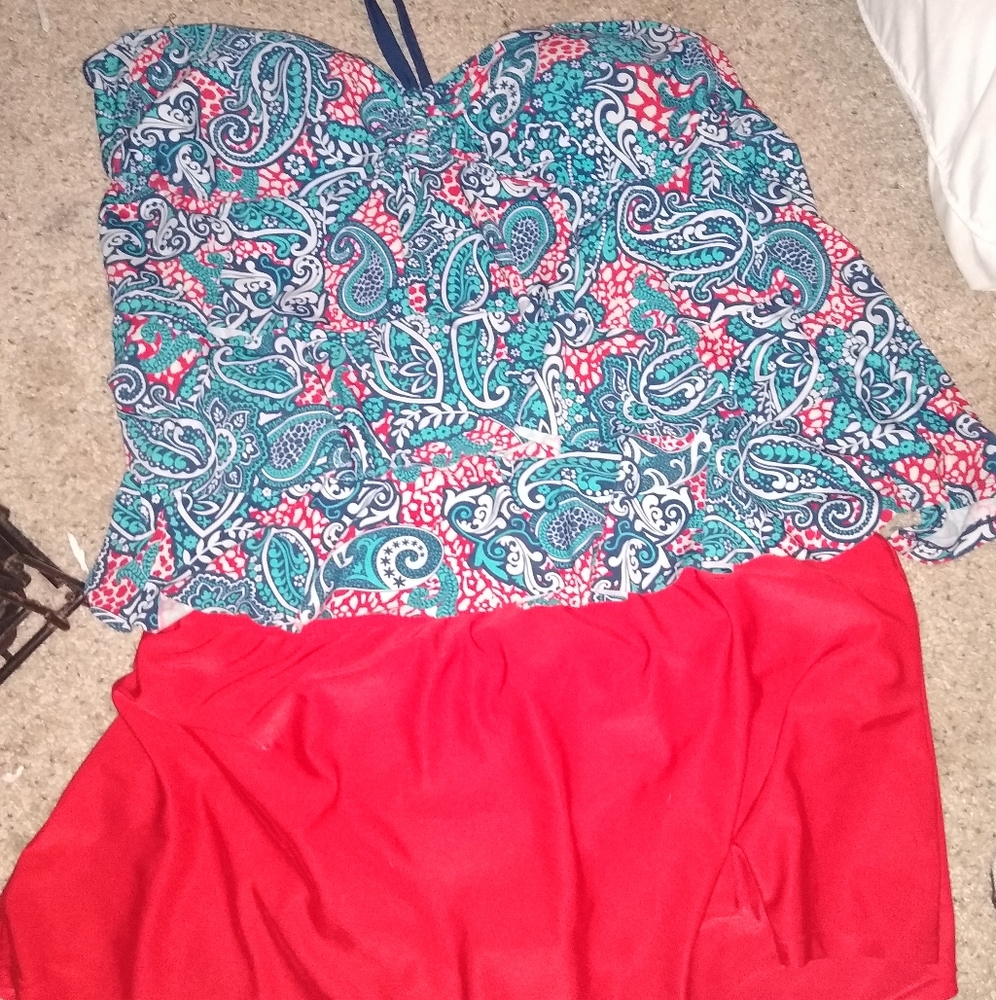 Red white and blue swimsuit